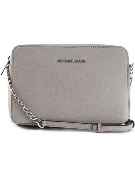 michael kors crossgrain leather|Michael Kors crossbody gray.